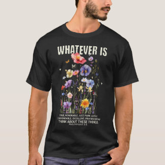 Cottagecore Bloemen Filippenzen 48 Bijbelvers T-shirt