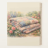 Cottagecore Bloemen Patchwork Dekbed Waterverf Planner (Achterkant)