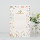 Cottagecore bloemenbriefpapier briefpapier (Staand voorkant)