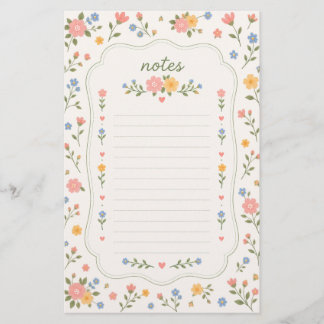 Cottagecore bloemenbriefpapier briefpapier