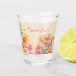 Cottagecore bloemenbruiloft thema shot glas