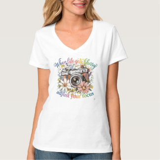 Cottagecore Bloemencamera Inspirerend T-shirt