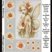 Cottagecore Bloemenfee Portret FK1L Decoupage