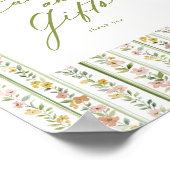 Cottagecore bloemenkaarten cadeaus bruiloftsfeest poster (Hoek)
