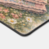 Cottagecore Bloemenpatchworkdeken Aquarel Bureaumat (Hoek)