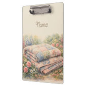 Cottagecore Bloemenpatchworkdeken Aquarel Klembord (Links)