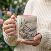 Cottagecore Bloemenpatchworkdeken Aquarel Mok