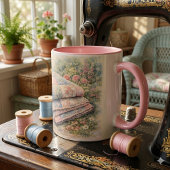 Cottagecore Bloemenpatchworkdeken Aquarel Mok