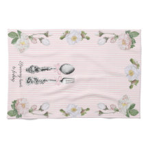 Cottagecore bloemenspatel vork roze strepen