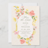 Cottagecore bloementuin  save the date (Voorkant)