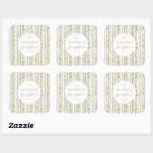 Cottagecore Bloemig Bruidsfeest Vierkante Sticker (Vel)