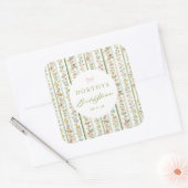 Cottagecore Bloemig Bruidsfeest Vierkante Sticker (Envelop)