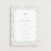 Cottagecore bloemige babyshower uitnodiging