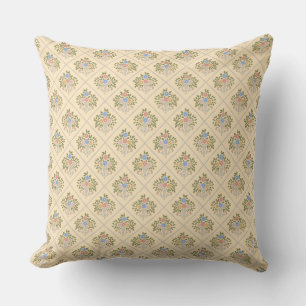 Cottagecore Blokprint Vintage Bloeiende Tuin Kussen