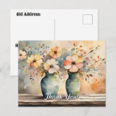 Cottagecore Boeketten Dank Je Briefkaart (Voorkant / Achterkant)