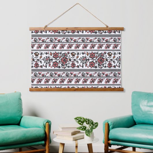 Cottagecore Botanische Bloemmotief Hangend Wandkleed (Woonkamer)