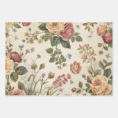 Cottagecore Botanische Kant Bloemige shabby chic Inpakpapier Vel (Voorkant 3)