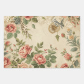 Cottagecore Botanische Kant Bloemrijke shabby chic Inpakpapier Vel (Voorkant 3)