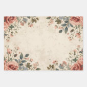 Cottagecore Botanische Kant Bloemrijke shabby chic Inpakpapier Vel (Voorkant 2)