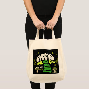 Cottagecore Botanische Typografie Natuur Canvas Ta Tote Bag