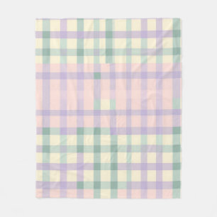 Cottagecore Buffalo Plaid Pastel Spring Gezellig Fleece Deken
