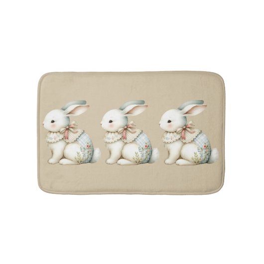 Cottagecore Bunny Charm Badmat (Voorkant)