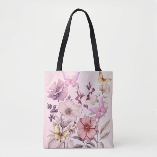 Cottagecore Butterfly Garden Tote Bag (Voorkant)