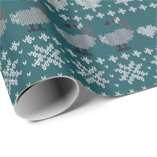 Cottagecore Canadiana Fair Isle-cadeauverpakkings Cadeaupapier