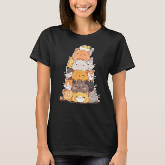 Cottagecore Cat Gifts Meisjes Vrouwen Grappig Kat T-shirt
