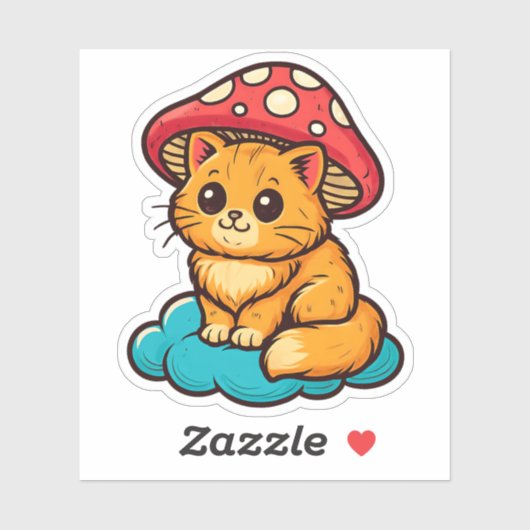 Cottagecore Cat Sticker (Vel)