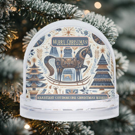 Cottagecore Christmas Rustic Woodland Animal Horse Sneeuwbol