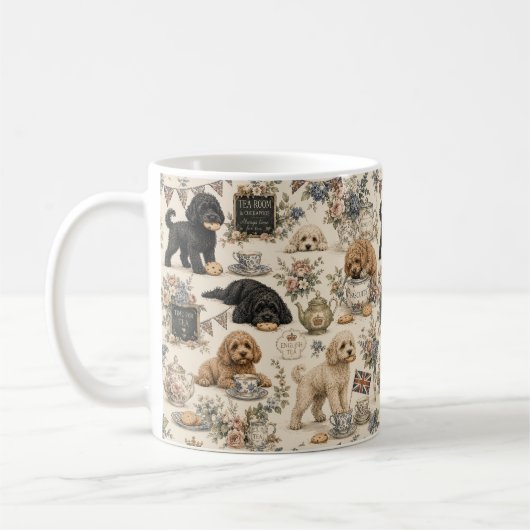 Cottagecore Cockapoo Theekop Koffiemok (Links)