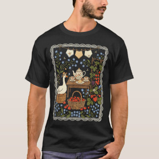 Cottagecore Coquette Gans Theepartij Tuinieren T-shirt