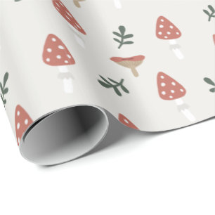 Cottagecore decor paddenstoelpatroon cadeau cadeaupapier