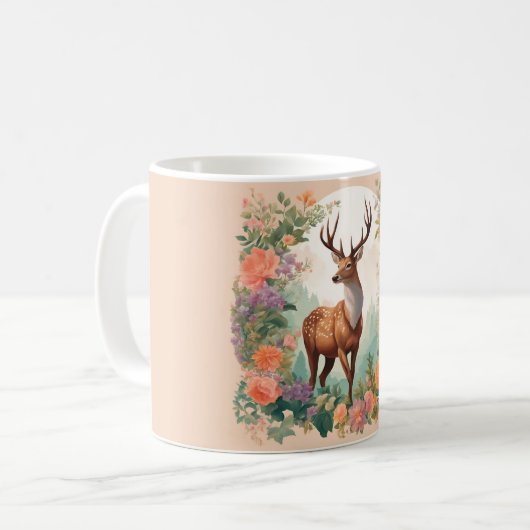 Cottagecore Deer Koffiemok (Voorkant links)