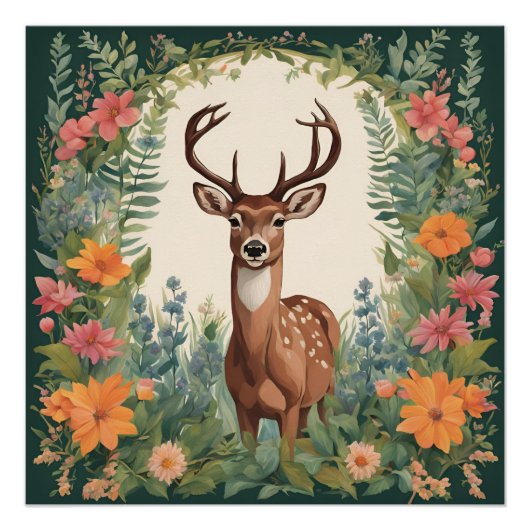 Cottagecore Deer Perfect Poster (Voorkant)