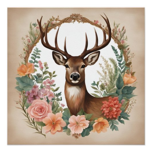 Cottagecore Deer Perfect Poster (Voorkant)
