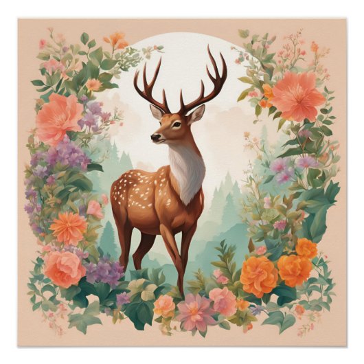 Cottagecore Deer Perfect Poster (Voorkant)