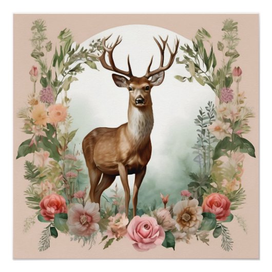 Cottagecore Deer Perfect Poster (Voorkant)