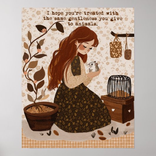Cottagecore Dierenliefhebber Wandkunst Poster (Voorkant)