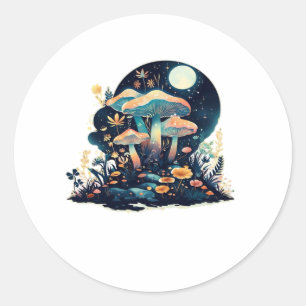 Cottagecore En Aesthetic Goblincore Paddenstoelen Ronde Sticker