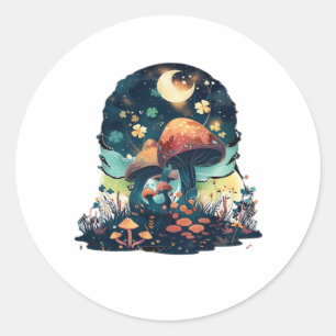 Cottagecore En Aesthetic Goblincore Paddenstoelen Ronde Sticker