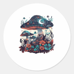 Cottagecore En Aesthetic Goblincore Paddenstoelen Ronde Sticker