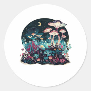 Cottagecore En Aesthetic Goblincore Paddenstoelenm Ronde Sticker