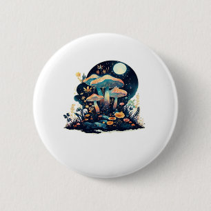 Cottagecore En Esthetische Goblincore Paddenstoele Ronde Button 5,7 Cm
