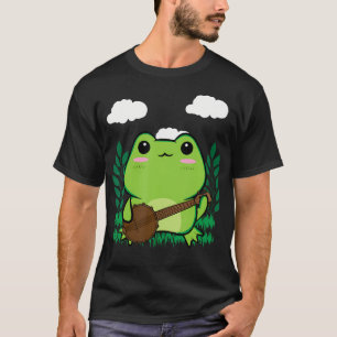 Cottagecore Esthetiek Cute Kawaii Kikker Speelt Ba T-shirt