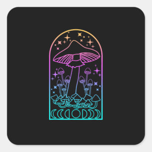 Cottagecore Esthetiek Goblincore Paddenstoel Acade Vierkante Sticker