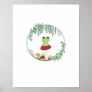 Cottagecore Esthetiek Kawaii Kikker Goblincore Sch Poster