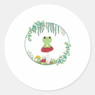 Cottagecore Esthetiek Kawaii Kikker Goblincore Sch Ronde Sticker