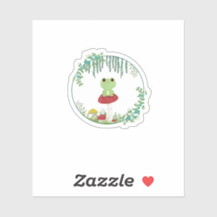 Cottagecore Esthetiek Kawaii Kikker Goblincore Sch Sticker
